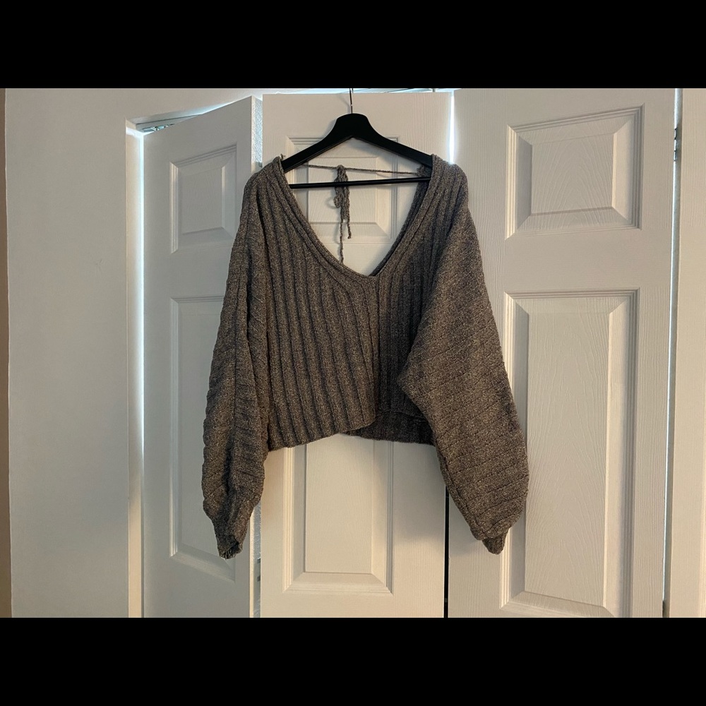 Oversized cropped super soft sweater